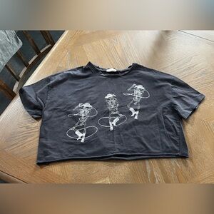 UO Altar’d State • Cropped Western Cowgirl Skeleton T-Shirt